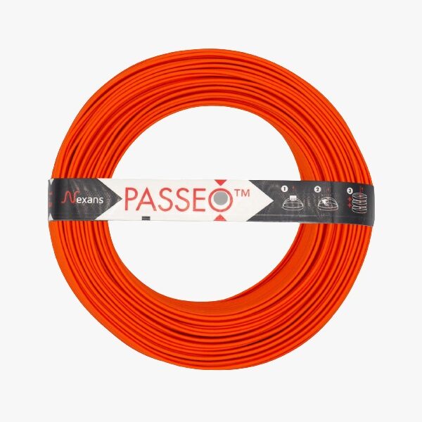 Nexans - Fil Rigide H07V-U Passeo 1x2.5 Orange - Rouleau de 100 m