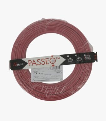 Nexans - Fil Rigide H07V-U Passeo 1x2.5 Rouge - Rouleau de 100 m